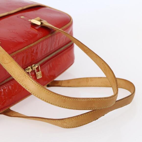 LOUIS VUITTON Monogram Vernis Sutton Hand Bag Red Rouge...